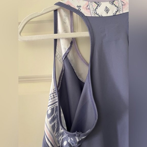 NWT Lucky in Love Women's All About Ikat Tank Lavender White Tennis golf size XL - Picture 2 of 12
